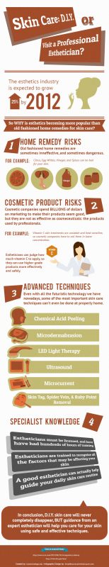 Skin Care: D.I.Y. Or Visit A Professional Esthetician? (Infographic ...