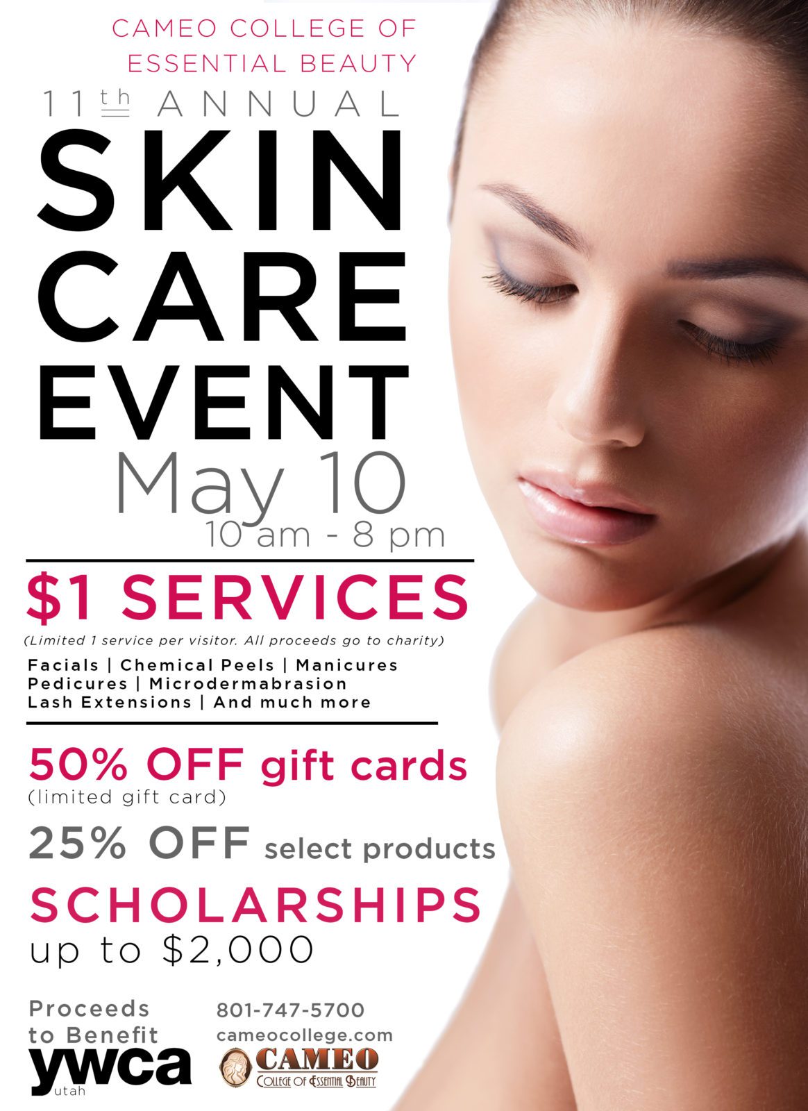 11th Annual Skin Care Event May 10 | Cameo College of Essential Beauty
