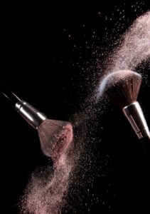 Cosmetics Makeup Brushes and Powder Dust Explosion | Cream vs Powder Makeup