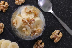 Vegan Banana Nut Chia pudding