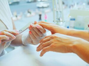 A Person Doing a Manicure