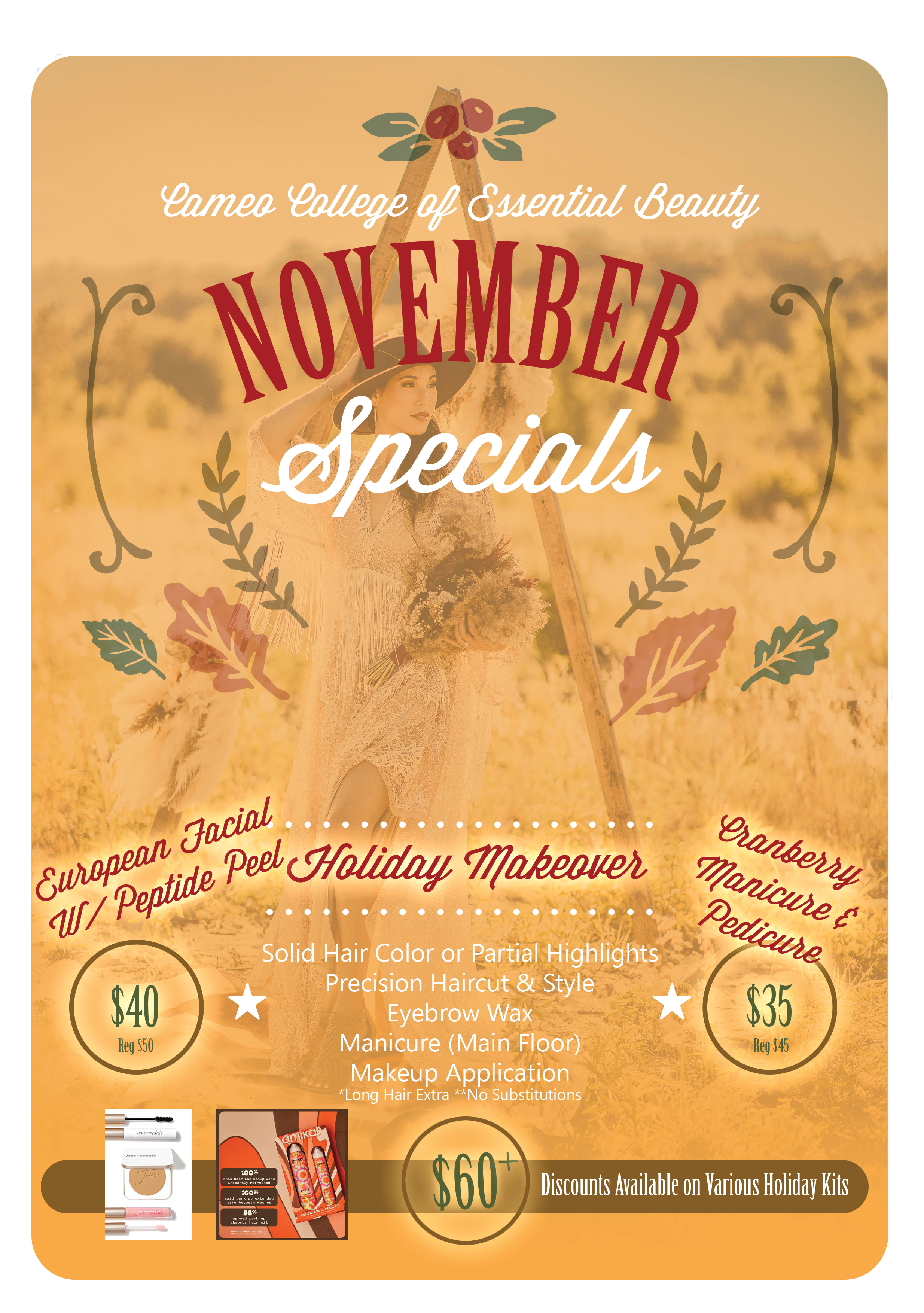 November 2024 Specials at Cameo College